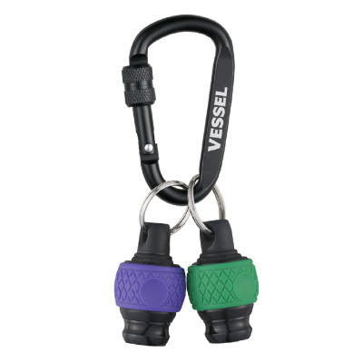 Ball Grip Pair of Bit Holders Green & Yellow